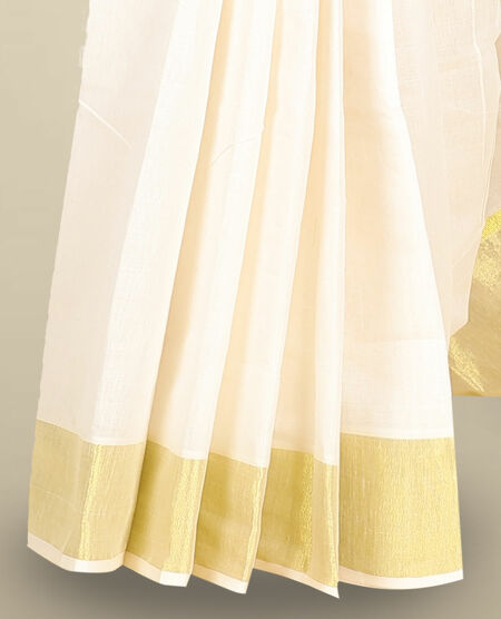 Authentic Kerala Kasavu Saree