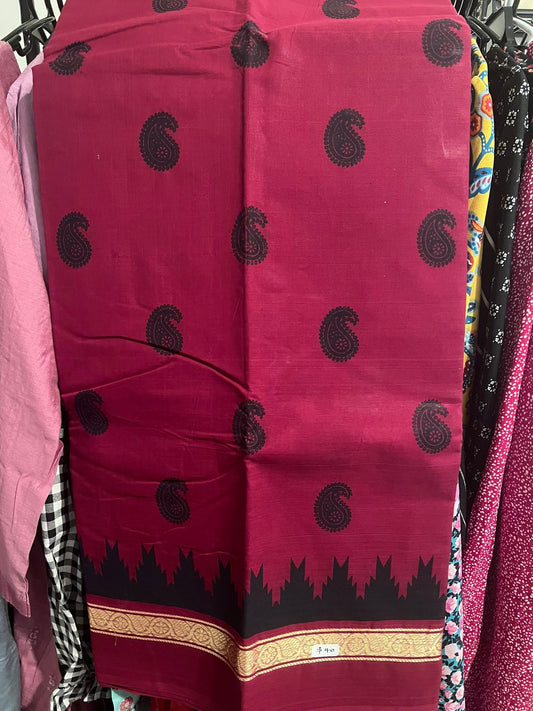 Madurai Chungudi Saree - Red